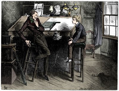 David Copperfield e Uriah Heep, 1912 da Frederick Barnard