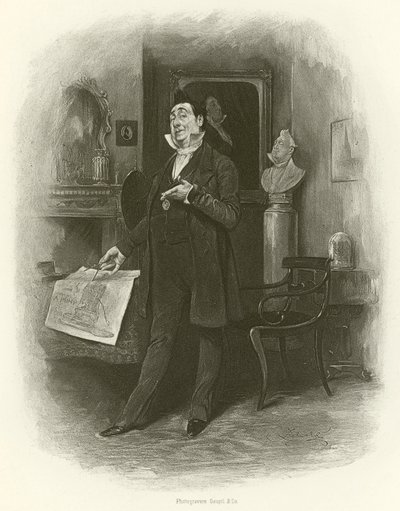 Mr. Pecksniff (incisione) da Frederick Barnard