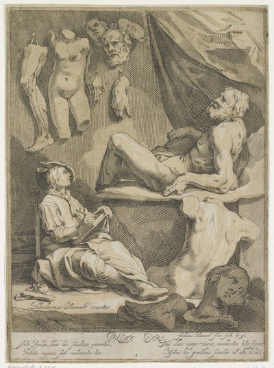 Pagina del titolo di Oorspronkelyk en vermaard konstryk tekenboek da Frederick Bloemaert