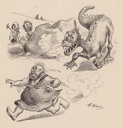 I nostri antenati antidiluviani di F Opper: Numero cinque (litografia) da Frederick Burr Opper