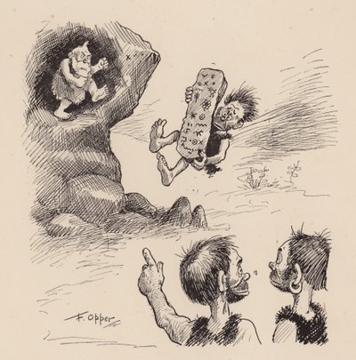 I nostri antenati antidiluviani di F Opper: Numero Quarantatre (litografia) da Frederick Burr Opper