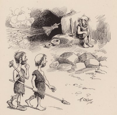 I nostri antenati antidiluviani di F Opper: Numero trentatré (litografia) da Frederick Burr Opper
