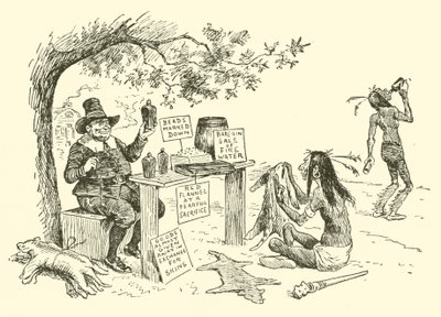 I Puritani barattano con gli Indiani da Frederick Burr Opper