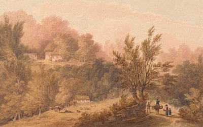 Un vicolo con figure - Isola di Wight (?) da Frederick Calvert