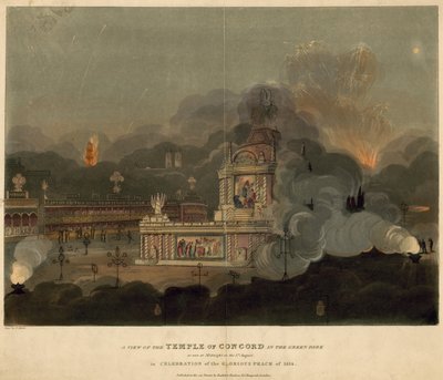 Veduta del Tempio della Concordia nel Green Park da Frederick Calvert