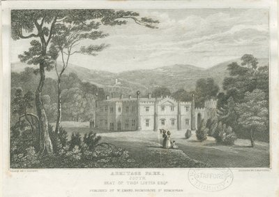 Parco di Armitage: incisione da Frederick Calvert