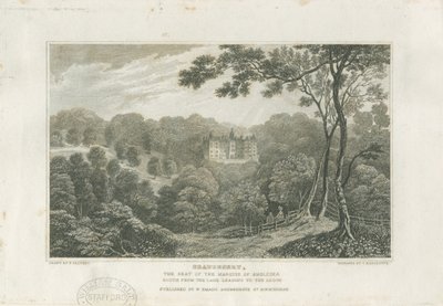 Beaudesert Hall e Parco: incisione da Frederick Calvert