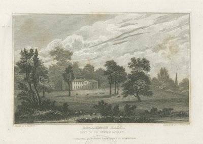 Rolleston Hall (incisione) da Frederick Calvert