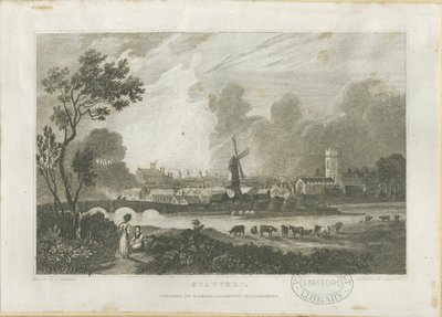 Stafford - Vista Sud-Ovest: incisione, nd [c 1830] da Frederick Calvert