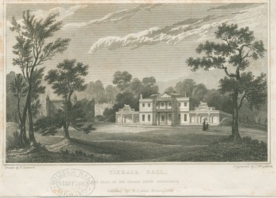 Tixall Hall (incisione) da Frederick Calvert