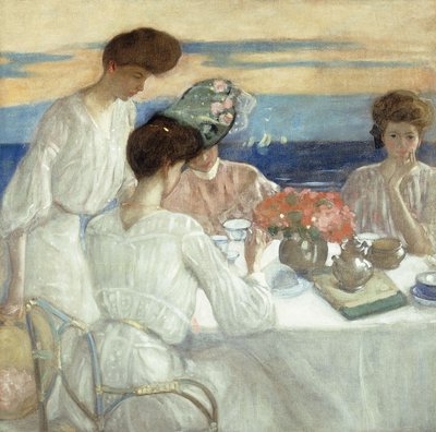 Tè pomeridiano sulla terrazza da Frederick Carl Frieseke