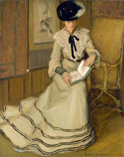 Ragazza che legge, c.1903-04 da Frederick Carl Frieseke