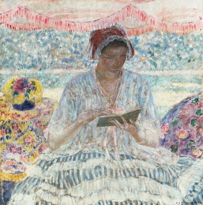 Lettura estiva (sotto la tenda) da Frederick Carl Frieseke
