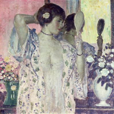 Lo Specchio a Mano da Frederick Carl Frieseke