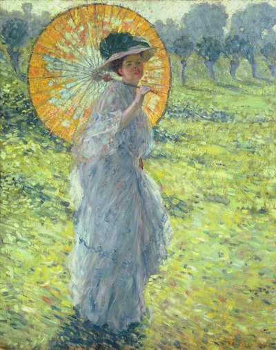 Donna con parasole, c. 1906 da Frederick Carl Frieseke