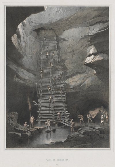 Vedute di antichi monumenti in America Centrale, Chiapas e Yucatan, Pl. 20: Pozzo di Bolonchen, 1844 da Frederick Catherwood