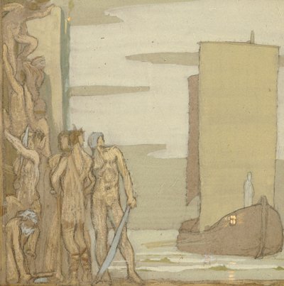 Lo Sbarco di San Patrizio in Irlanda da Frederick Cayley Robinson