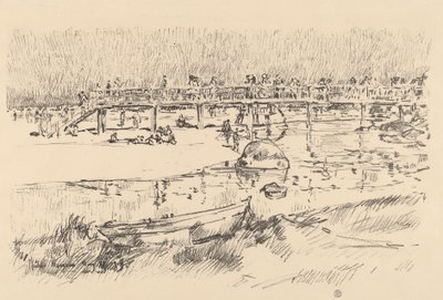 Spiaggia per il bagno, Bass Rocks da Frederick Childe Hassam