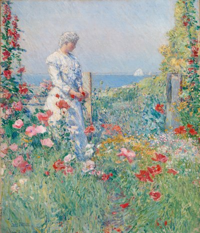 Nel giardino, Celia Thaxter nel suo giardino da Frederick Childe Hassam