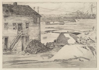 Bassa marea, ponte di Cos Cob, 1915 da Frederick Childe Hassam
