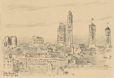 Skyline di New York, edifici leggeri da Frederick Childe Hassam