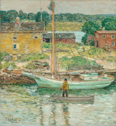 Sloop di ostriche, Cos Cob da Frederick Childe Hassam