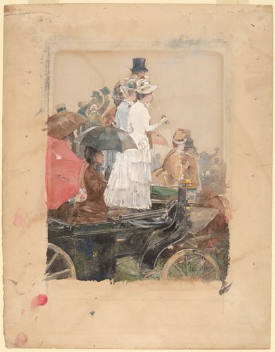 Spettatori al Gran Premio, 1888 da Frederick Childe Hassam