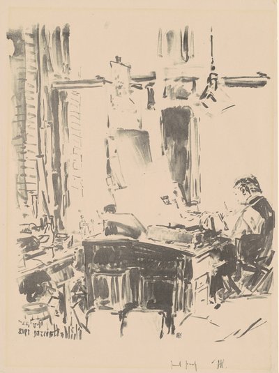 Il litografo, 1918 da Frederick Childe Hassam