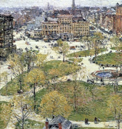 Union Square in primavera, 1896 da Frederick Childe Hassam