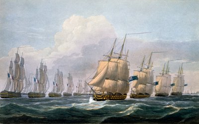 Capitano Beresford sulla HMS Theseus che guida il suo squadrone di navi da 