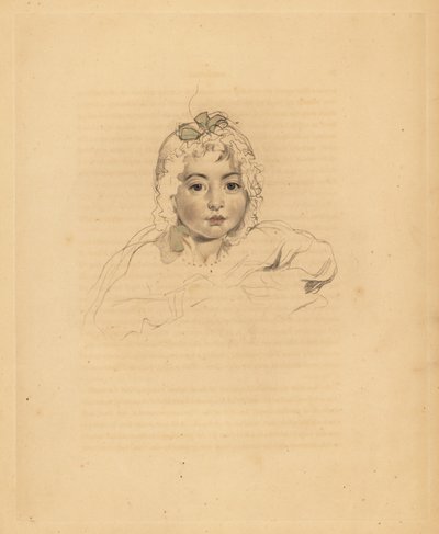 Ritratto di Mary Isabella Bloxam, nipote di Sir Thomas Lawrence da Frederick Christian Lewis