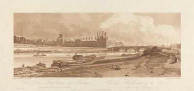 Il volume Emanuel: Tavola 1 da Vedute di Parigi; Vista delle Thuilleries e del ponte, presa dal Quai d