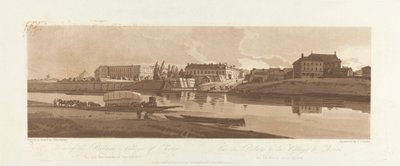 Vista del palazzo e del villaggio di Choisi, sulle rive della Senna 1803; Tavola 14 da Vedute di Parigi, il volume Emanuel tracciato della tavola B1981.25.2623 da Frederick Christian Lewis the Elder
