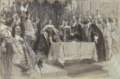 La seconda installazione di Cromwell come Protettore, nella Westminster Hall, 26 giugno 1657 da Frederick Coffay Yohn