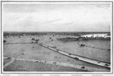 Panorama di Calcutta, India, c1840s da Frederick Fiebig