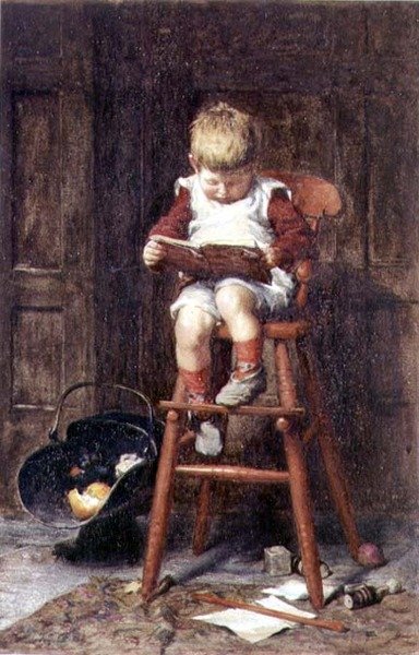 Sulla seggiolina alta da Frederick George Cotman