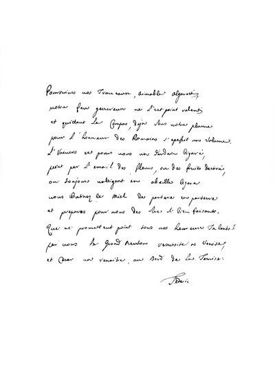 Lettera di Federico il Grande, Re di Prussia, a Conte Francesco Algarotti, 1740 da Frederick George Netherclift