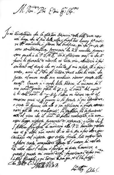 Lettera di Galileo Galilei, 1627 1865 da Frederick George Netherclift