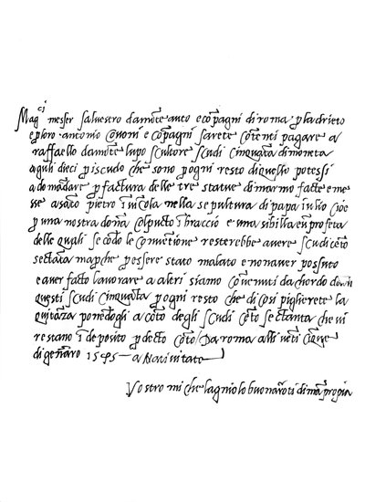 Lettera di Michelangelo Buonarroti, 1545 1865 da Frederick George Netherclift