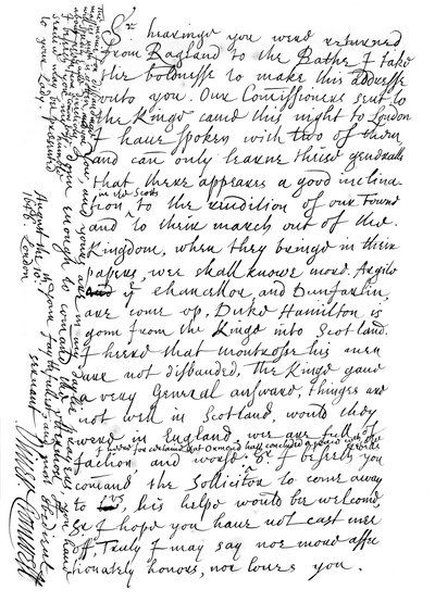 Lettera di Oliver Cromwell al generale Fairfax, 1646 da Frederick George Netherclift