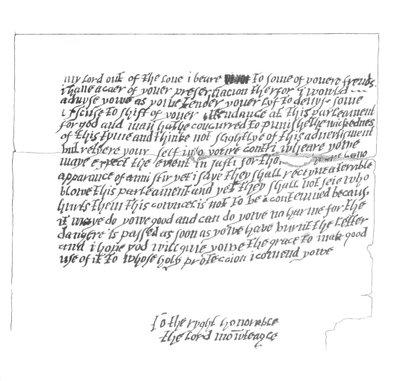 Lettera a Lord Monteagle che portò alla scoperta della Congiura delle Polveri, 1605 1865 da Frederick George Netherclift