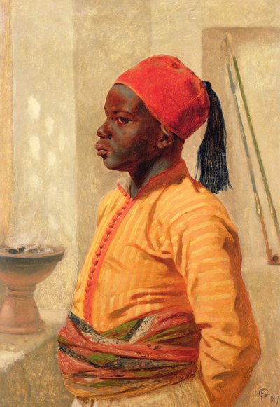 Ritratto a mezzo busto di un ragazzo arabo da Frederick Goodall