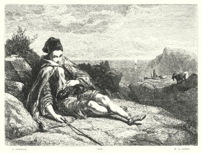 Childe Harold di Lord Byron, Canto II, Stanza 52 da Frederick Goodall