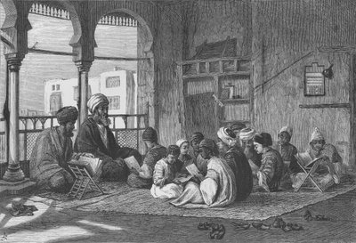 La scuola del Sultano Hassan, inciso da Butterworth e Heath da Frederick Goodall
