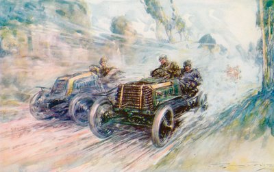 Un pilota britannico, Charles Jarrott, vince il Circuito delle Ardenne del 1902 con la famosa "70" Panhard da Frederick Gordon (after) Crosby