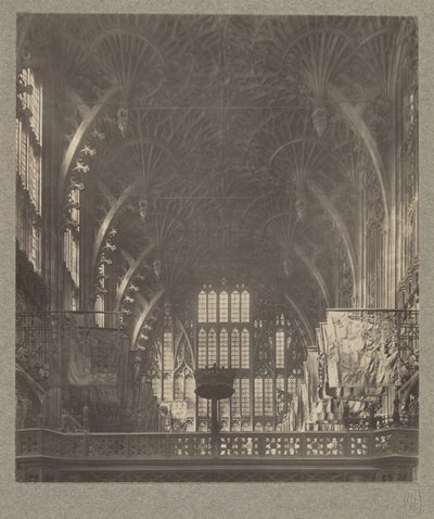 Cappella di Enrico VII: tetto con volte a ventaglio a traforo da Frederick H. Evans