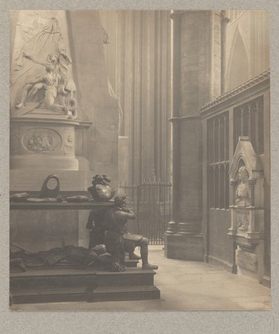 [Abbazia di Westminster: transetto nord navata est, tomba di De Vere e Franklin]. da Frederick H. Evans