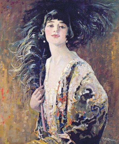 Il Ventaglio Nero, 1929 da Frederick Hammersley Ball