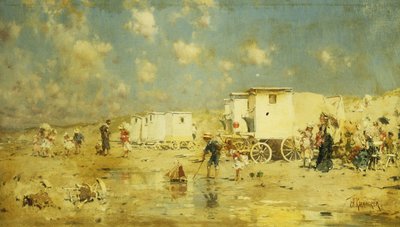 La spiaggia di Scheveningen, Olanda da Frederick Hendrick Kaemmerer