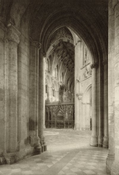 Vista del coro dal transetto sud nella cattedrale di Ely da Frederick Henry Evans